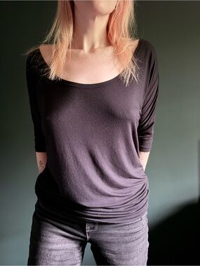 Obey Scoop Neck Black Top